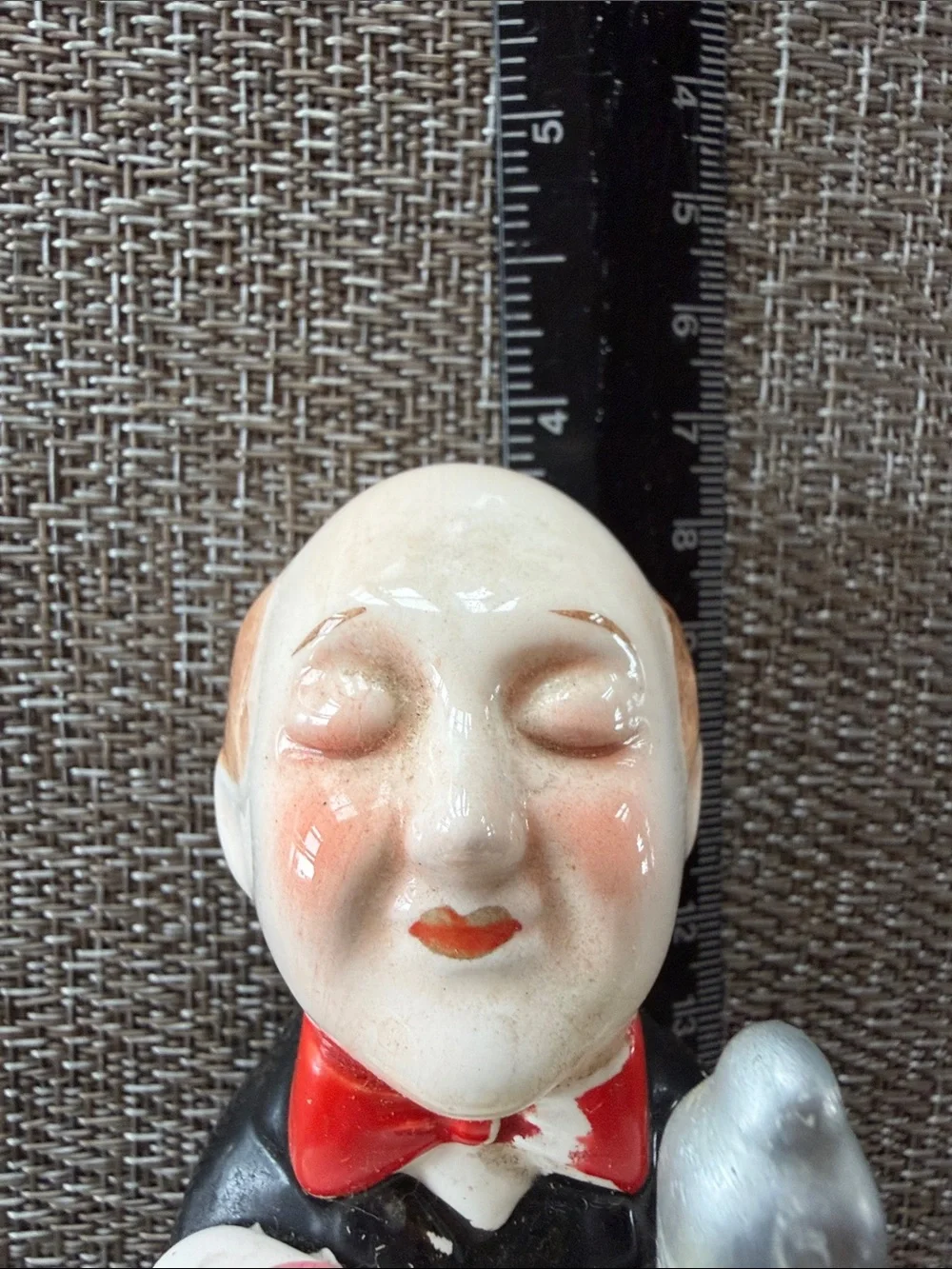 Vintage 1980's Ceramic Butler Bottle Stopper Charming!